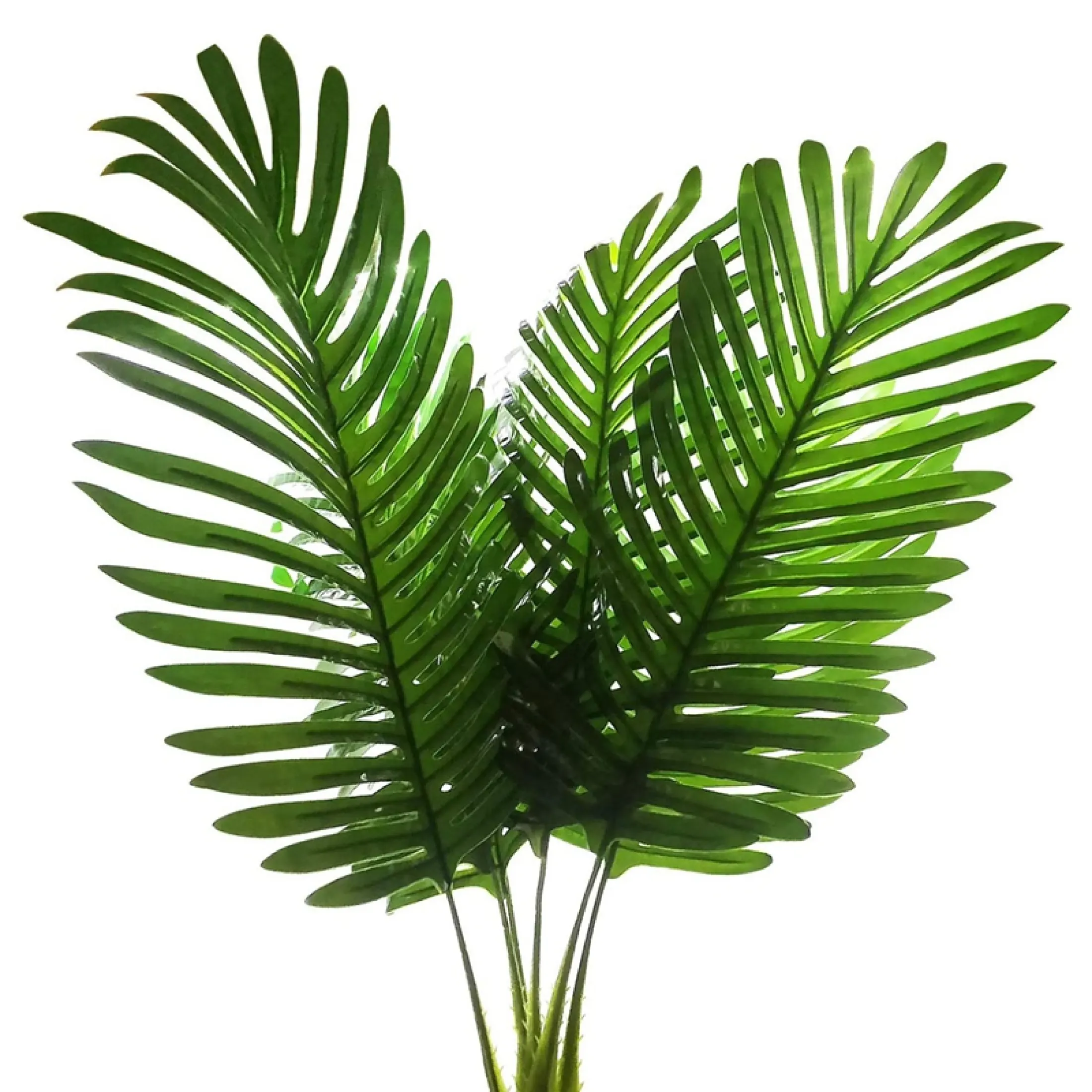 10Pcs Palm Artificial Plants Leaves Faux Large Tropical Imitation ...