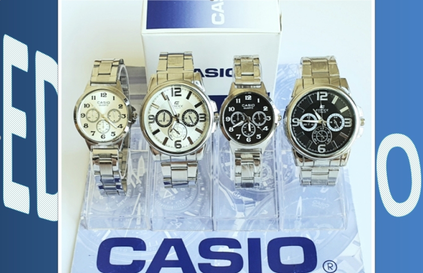 (พร้อมกล่อง) นาฬิกาข้อมือ นาฬิกาแฟชั่น สายเหล็ก ผู้ชายและผู้หญิง Quartz casio ควอตซ์ คาสิโอ้ RC619
