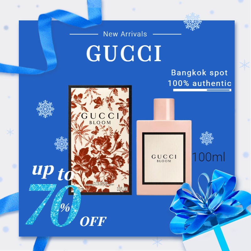 ซื้อที่ไหน 【จัดส่งในวันเดียวกัน】แท้  % นำ้หอมผู้หญิง Gucci Bloom น้ำหอม EDP 100ml น้ำหอมติดทนนาน ดอกไม้กล่องซีล (Gift 2 ml perfume samples)