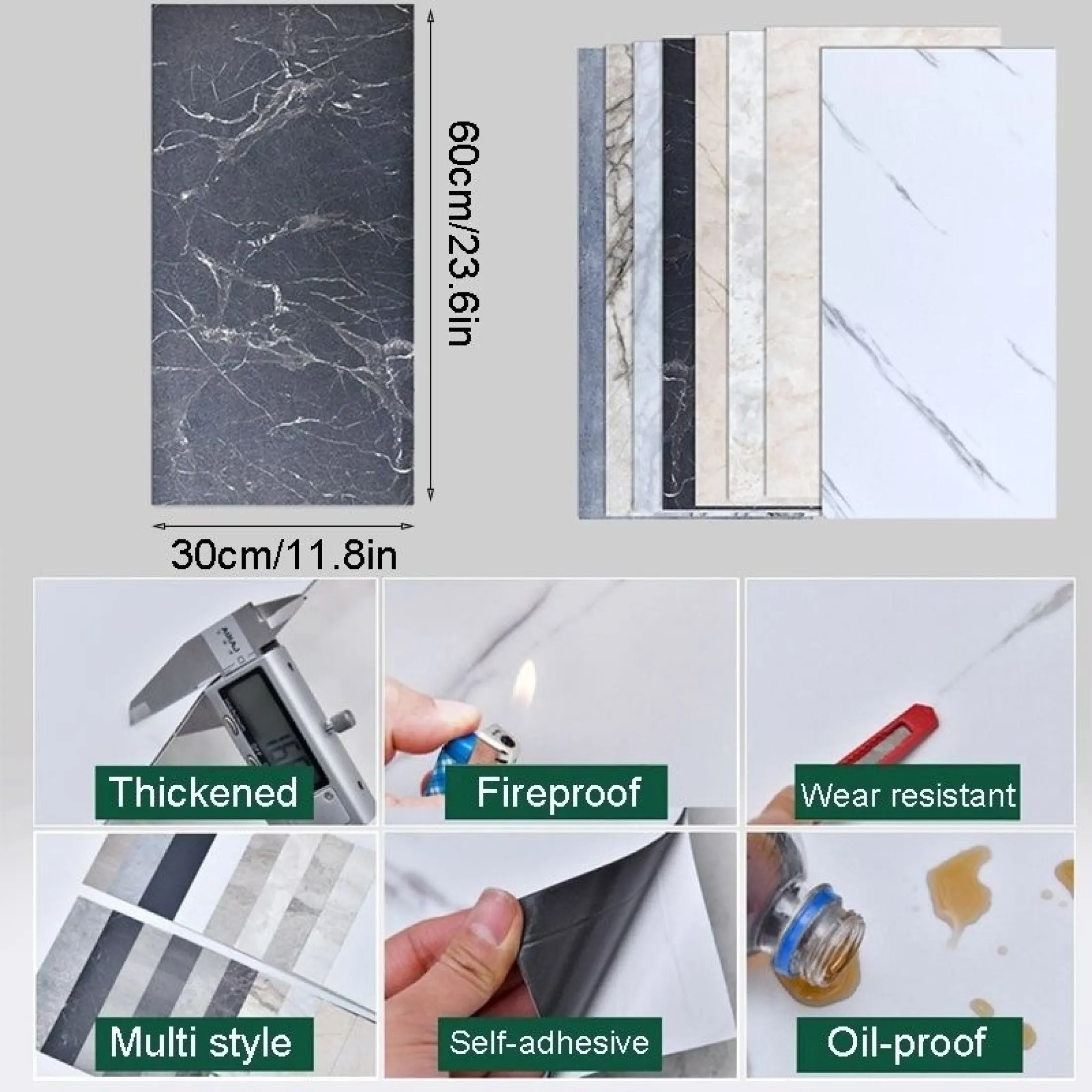 Self Adhesive 3d Marble Wallpaper, How To Apply Self Adhesive Floor Tiles