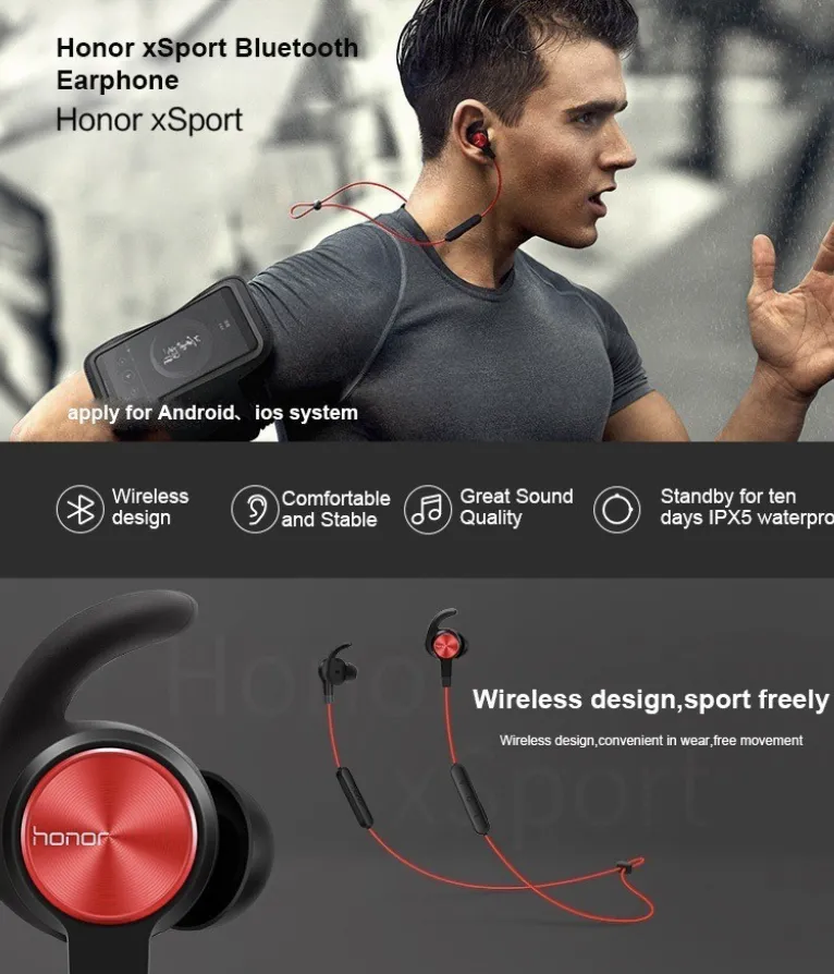 【พร้อมส่งจากกรุงเทพ】Honor Sport Bluetooth Earphones รุ่น Am61 หูฟัง ...