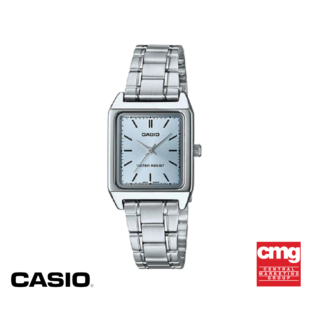 [ของแท้] CASIO นาฬิกาข้อมือผู้หญิง รุ่น LTP-V007D-2EUDF นาฬิกา นาฬิกาข้อมือ นาฬิกากันน้ำ สายสแตนเลส