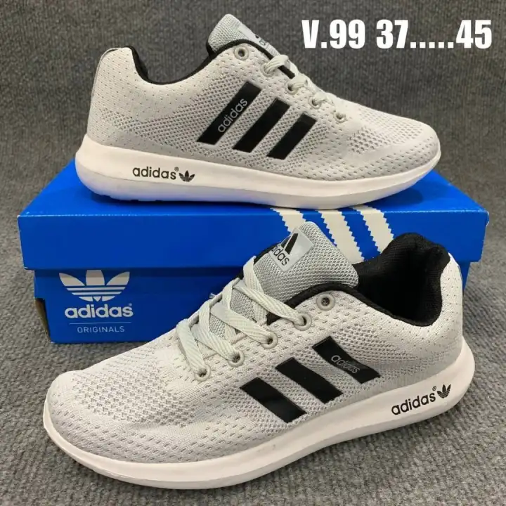 รองเท า Adidas ส ดำ เทา รองเท าว ง รองเท าอาด ดาส รองเท าออกกำล งกาย ใส ว ง ใส เท ยว เหมาะสำหร บผ ชาย และ ผ หญ ง Lazada Co Th