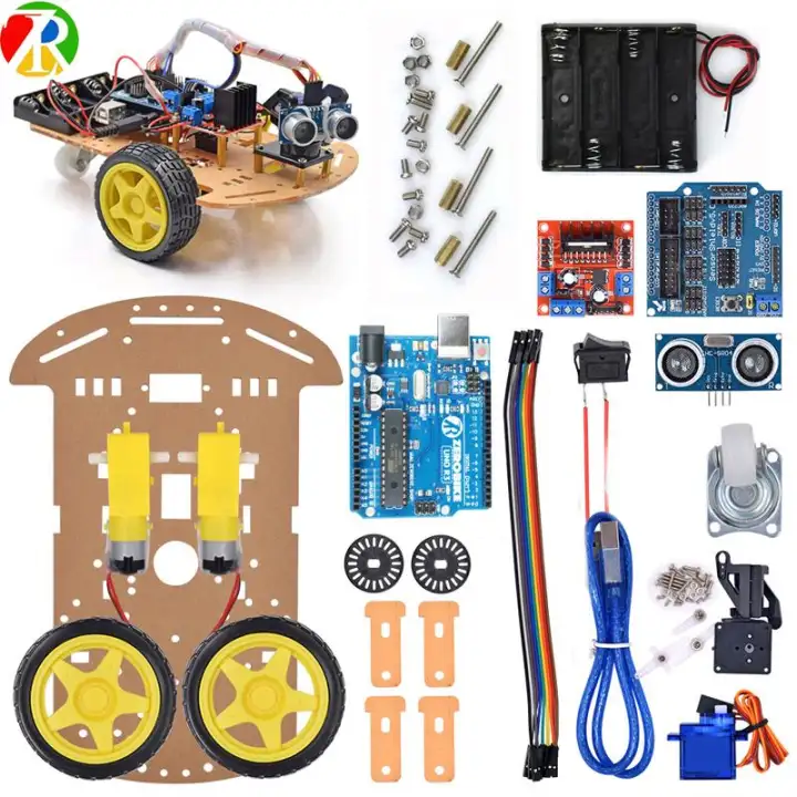 Arduino Robot Kit 2WD Ultrasonic Arduino Robot Kit ชุดทดลอง หุ่นยนต์หลบสิ่งกีดขวาง  Smart Robot Car Arduino UNO R3 Robot Kit (พร้อม Code) by ZEROBIKE |  Lazada.co.th