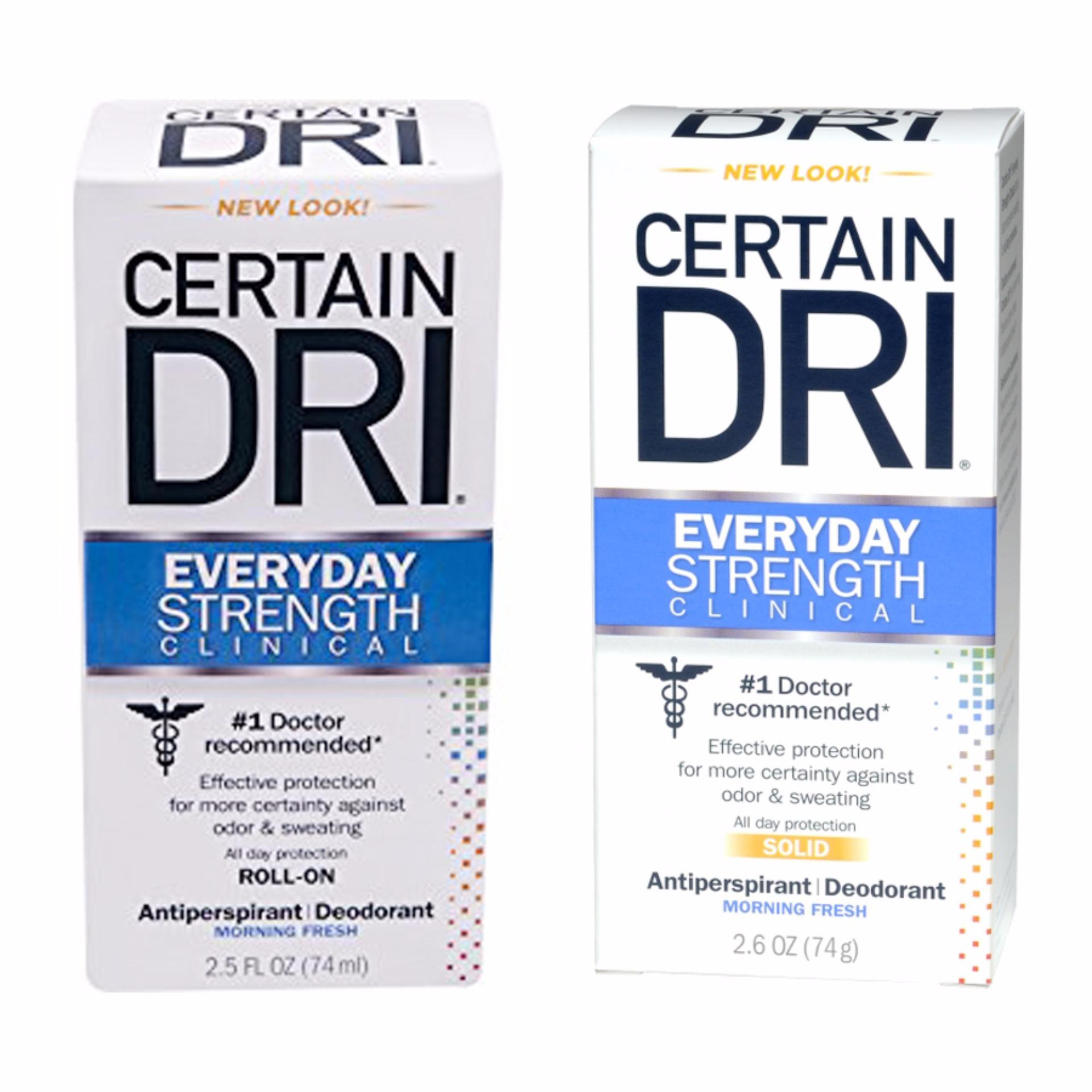 Certain Dri Everyday Strength Solid 74g. และ Certain Dri Everyday Strength Roll-On 74 ml. (1 Set)