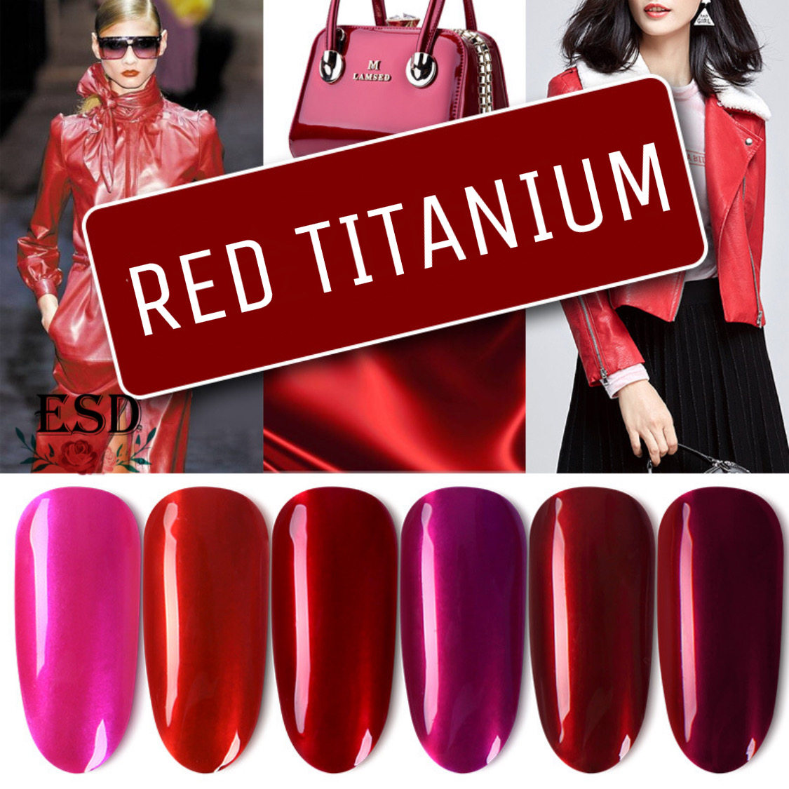 โปรโมชั่น Milan สีทาเล็บเจล สีแดง ไททาเนียม ขนาด 15 ml. (อบ UV เท่านั้่น) / Milan Red Titanium Color Series Nail Gel UV Polish 15 ml.