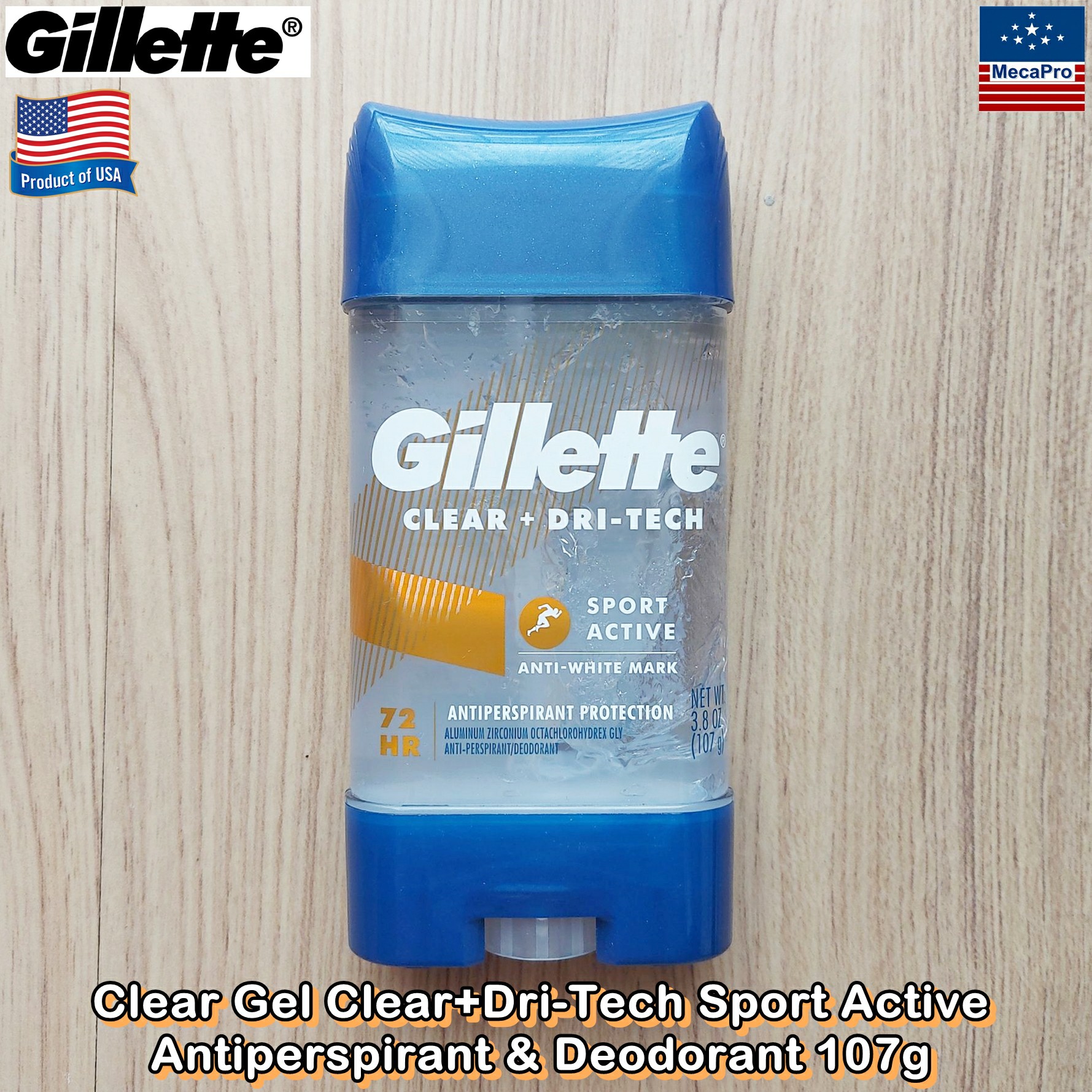 ราคา Gillette® Clear Gel Clear+Dri-Tech Antiperspirant & Deodorant 107g ยิลเลตต์ เจลใส ระงับเหงื่อ-กลิ่นกาย สำหรับผู้ชาย