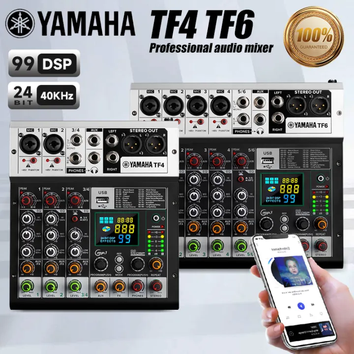 YAMAHA TF4/TF6 4/6 Input Channel Professional Mixer Mixer Mixer เอฟเฟก