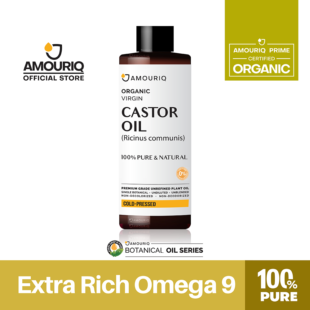 รีวิว น้ำมันละหุ่ง ออร์แกนิก สกัดเย็น ธรรมชาติ (30 mL/1 fl.oz-250 mL/8.4 fl.oz) Castor Oil Certified Organic Virgin Unrefined Cold-Pressed Caster Custor Custer Ricinus น้ำมันละหุง ออร์แกนิค