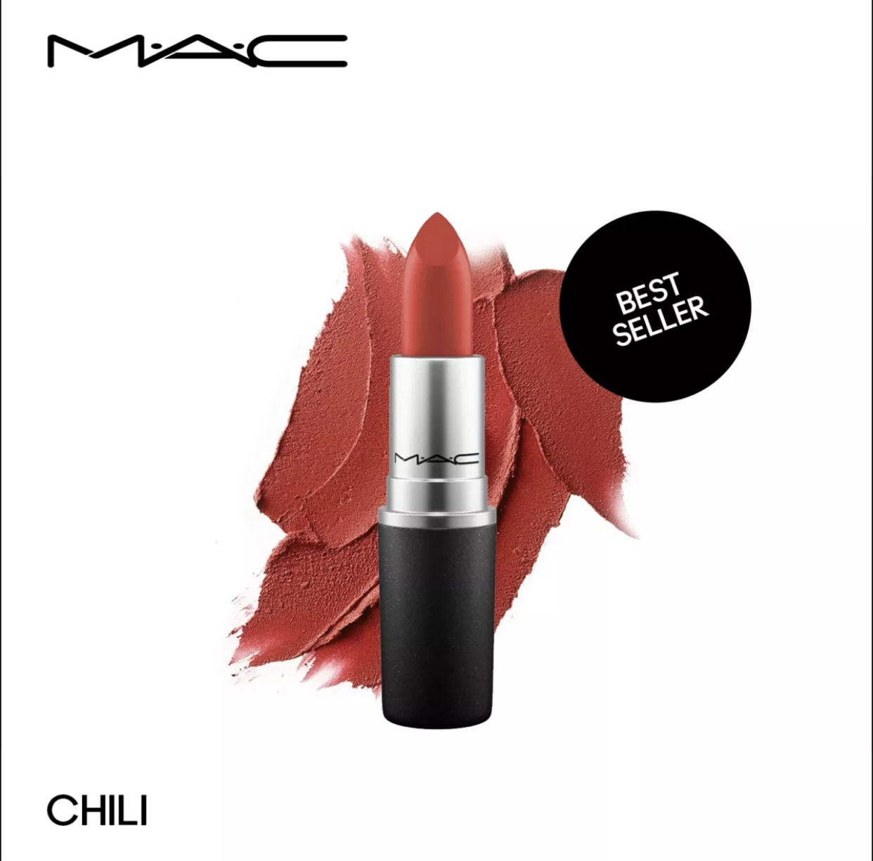 ราคา ลิปสติก Matte Lipstick #602 Chili ลิปmac พร้อมกล่องและถุงแบรนด์ แถมตัวอย่างน้ำหอม2ml
