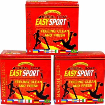 แนะนำ Madame Heng Easy Sport Herbal Active Soap 150g. x 3pcs. มาดามเฮง สบู่อีซี่สปอร์ต หมดกังวลใจเรื่องเหงื่อ และสนุกไปกับทุกกิจกรรม