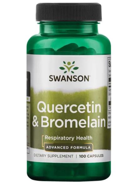 Swanson Premium , Quercetin & Bromelain [ 100 Capsules ] Now Foods, Quercetin with Bromelain ( จัดส่งเร็ว ส่งทุกวัน Fast Delivery )