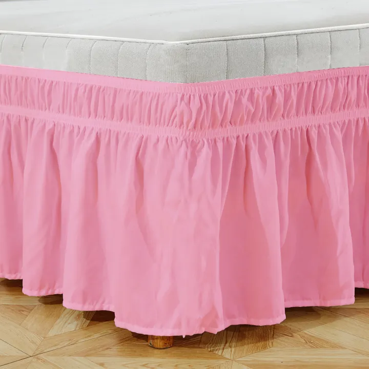 Wrap Around Ruffled Bed Skirt With, Adjustable Bed Skirts King