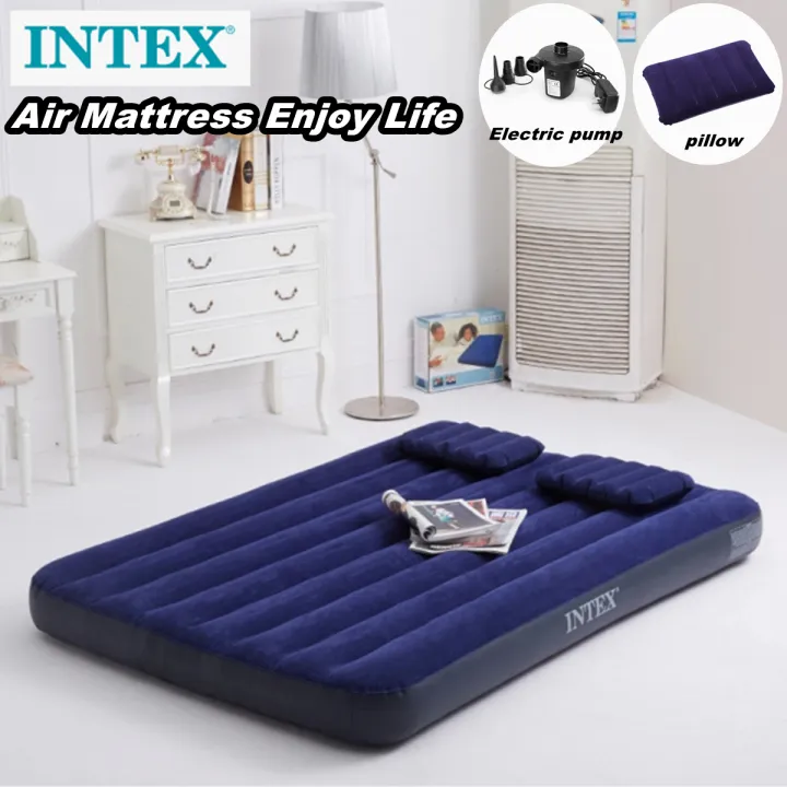 Ready Stock Surbluesky Intex 99cm 183cm Tilam Angin Camping Bed Inflatable Air Mattress Queen Size Thicken 25cm Free Electric Pump Lazada Co Th Ready Stock Surbluesky Intex 99cm, Bed Mattress Queen Size