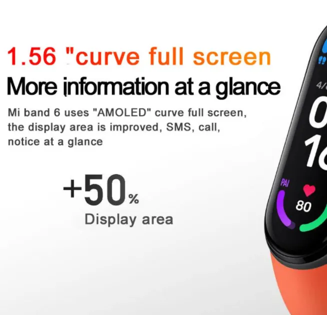 Xiaomi Mi Band 6 จอสี AMOLED 1.56 Mi-XMSH15HM-Black | Thisshop