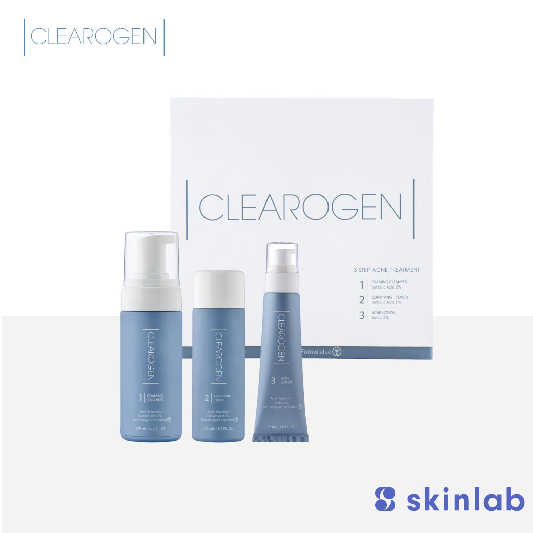 ซื้อที่ไหน Clearogen 3 Step Anti-Blemish System 2 Month Set [เซตรักษาสิว, สิวอักเสบ, สิวอุดตัน, ลดความมัน]