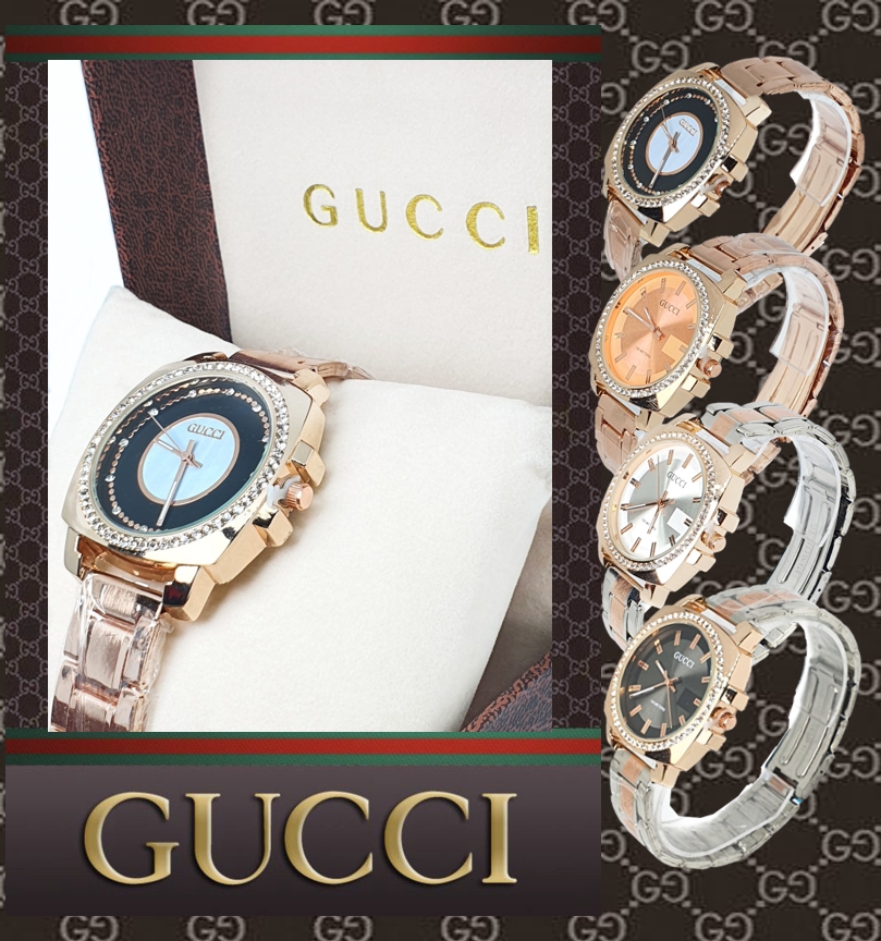 (GUCCI) นาฬิกาแฟชั่น กันน้ำ นาฬิกาผู้หญิง นาฬิกากุชชี่ สายเหล็ก นาฬิกาผู้หญิง กุชชี่ นาฬิกาแบร์นเนมหญิง RC880