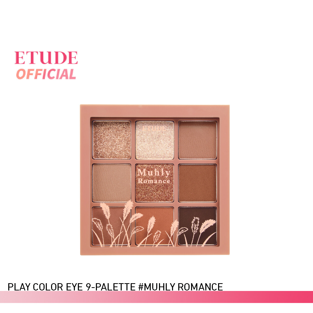 รีวิว ETUDE Play Color Eyes #Muhly Romance (0.7 g x 9 colors) อีทูดี้ (อายแชโดว์พาเลทโทนชมพูทุ่งดอกหญ้ามุลลี่)