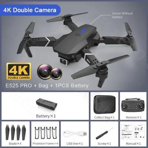✔¤  พร้อมส่ง! โดรนบังคับวิทยุ รุ่นขายดี Drone E88 Double camera ถ่ายภาพ บินนิ่ง ถ่ายวีดีโอชัด