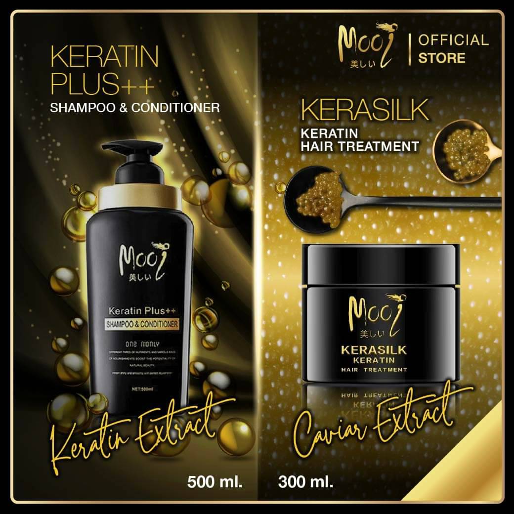โปรโมชั่น Shampoo Keratin Plus+++ & Kerasilk Hair treatment จับคู่แชมพู&ทรีทเม้นท์ แก้ปัญหาผมเสีย ไม่มีน้ำหนัก ผมบาง