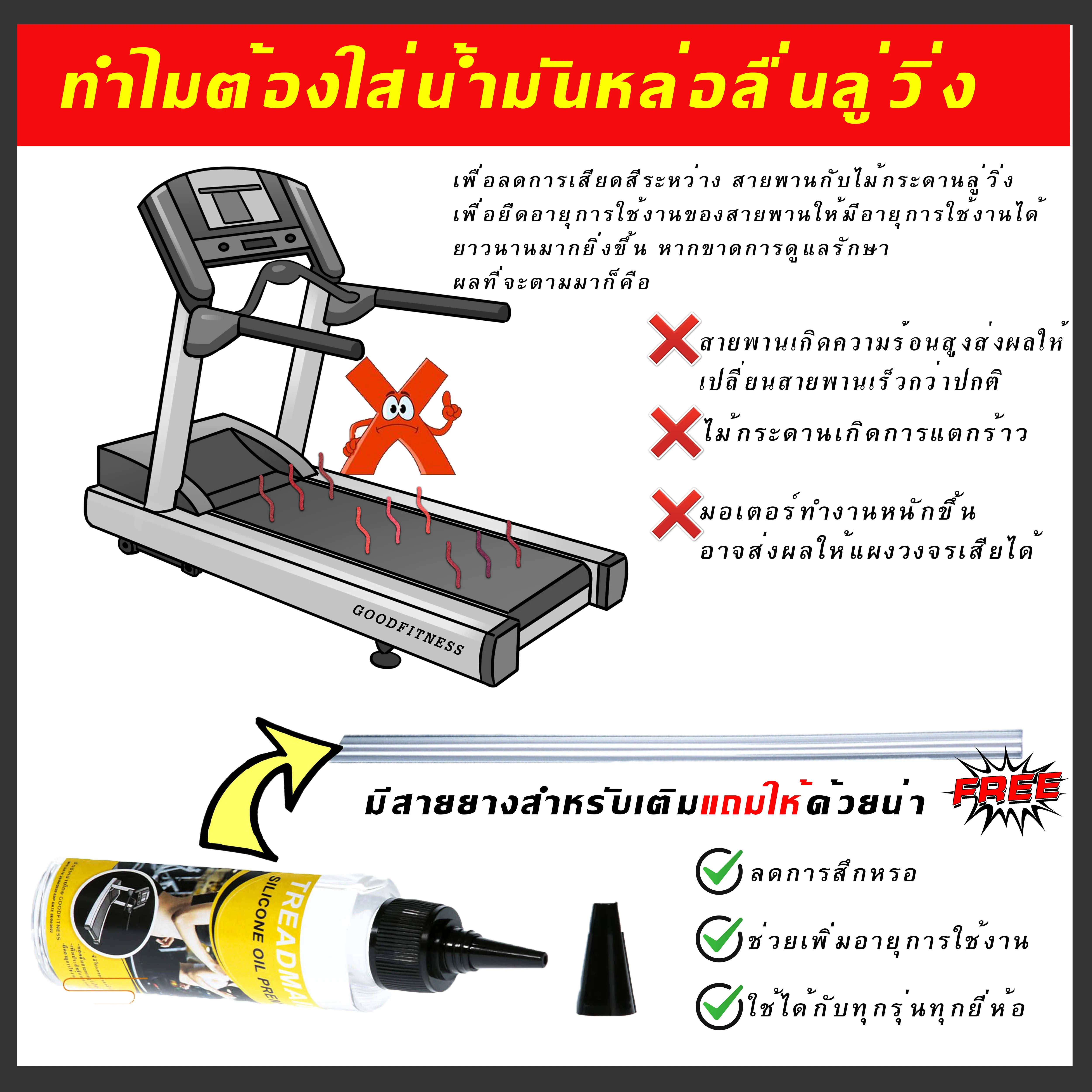 น้ำมันลู่วิ่งไฟฟ้าPREMIUM Perfect silicone oil Premium สำหรับคนชอบวิ่ง