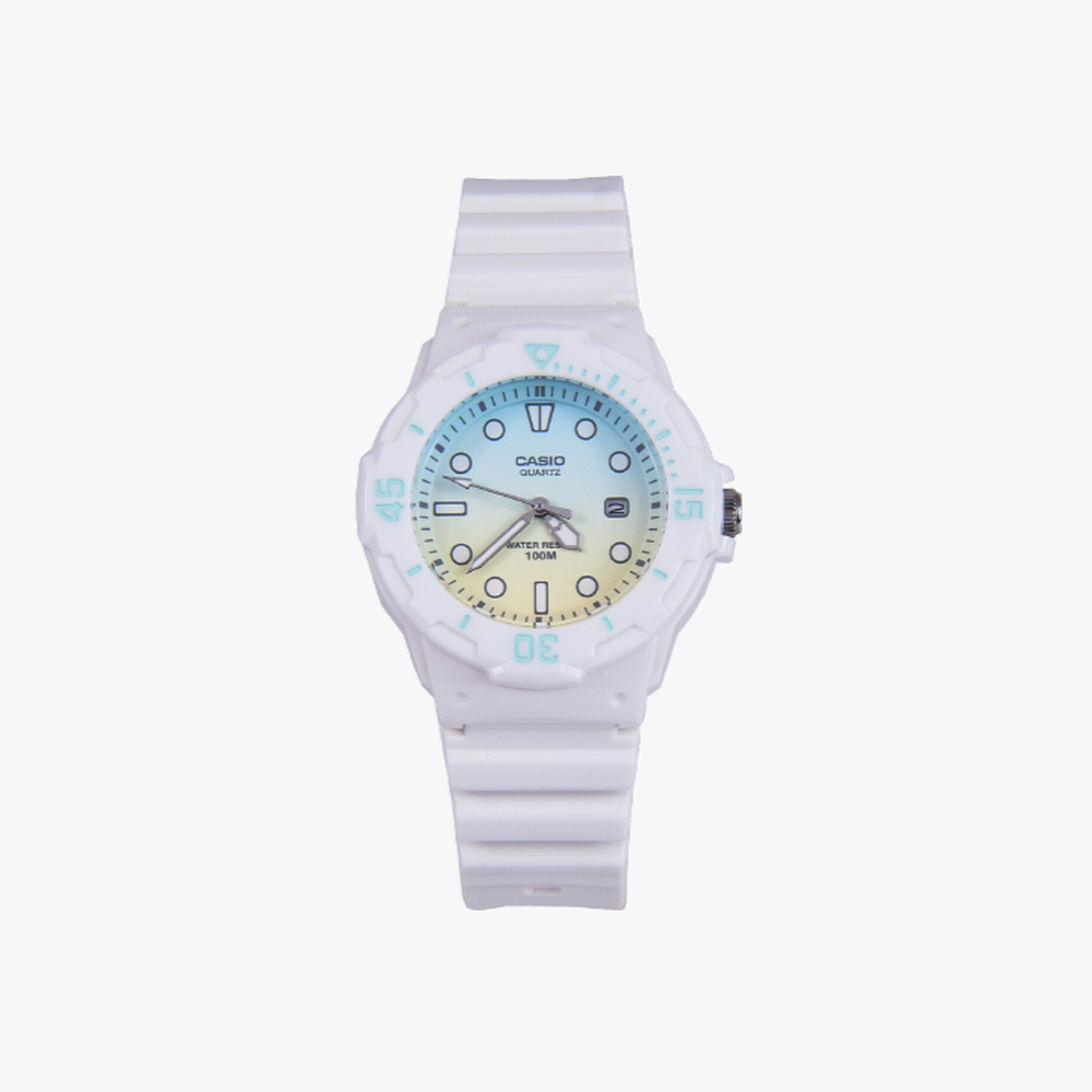 [ประกันร้าน] Casio นาฬิกาข้อมือผู้หญิง รุ่น LRW-200H-2E2 Standard Blue Cream Dial White