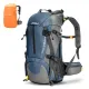 Lixada 50L กันน้ำกีฬาเดินป่ากลางแจ้งปีนเขา Camping กระเป๋าสะพายเดินทางแพ็คปีนป่ายปีนเขา Backpacking กระเป๋าเดินป่ากระเป๋าเป้สะพายหลังพร้อมที่กันฝน - INTL. 