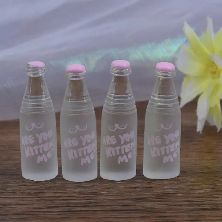 4Pcs 1:12 Dollhouse mini pink drinks bottle for doll house decoration JB