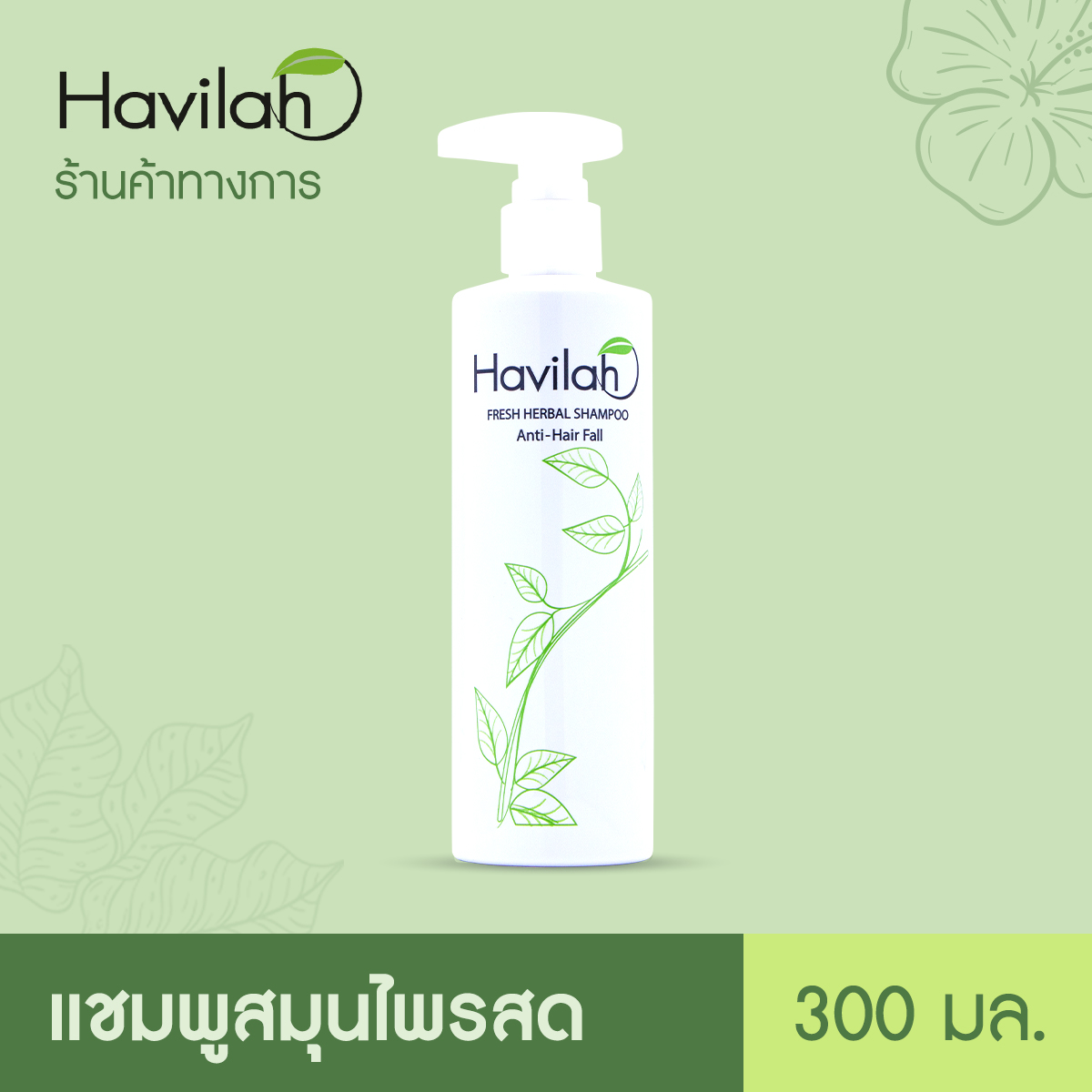 ซื้อที่ไหน ฮาวิล่าห์ (Havilah) แชมพูแก้ผมร่วง สมุนไพรสด 300 มล. x1 l Havilah Fresh Herbal Shampoo Anti-Hair Fall 300 ml. (ส่งฟรี)
