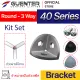 Round Bracket 40 3 Way - 40 Series (จำหน่ายแบบตัว/แพ็ค) เป็น bracket ชนิดต่อเข้ามุม 3 ทาง อลูมิเนียมโปรไฟล์ซีรี่ 40 สินค้ามาตรฐาน ทำจากอลูมิเนียม. 