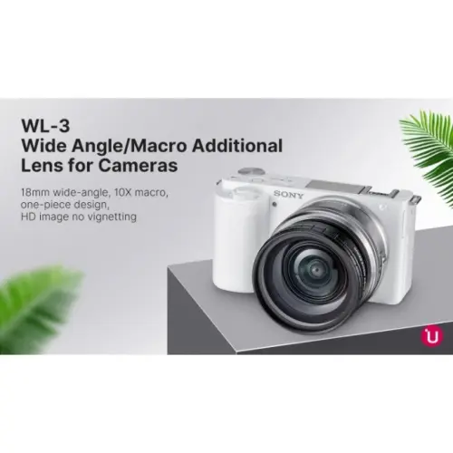 Ulanzi WL-3 ZV-E10 18มม.เลนส์10X HD มาโคร2-In-1กล้องเพิ่มเติมสำหรับ sony ZV-E10 Sony A7C กล้องอุปกรณ์เสริม
