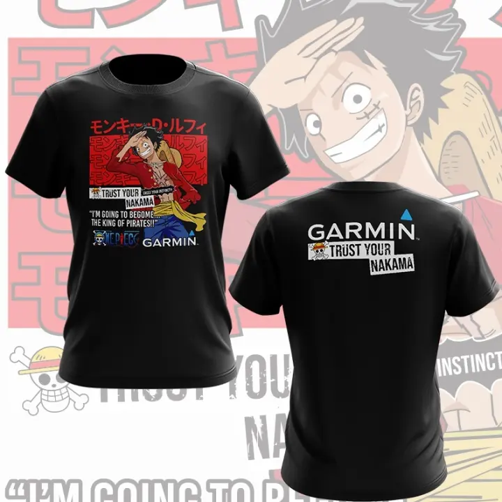 (All sizes are in stock)   Garmin Instinct 2 Short Sleeve T-shirt with one-piece Luffy Ver.2 printed, suitable for outdoor running  (You can customize the name and pattern for free)