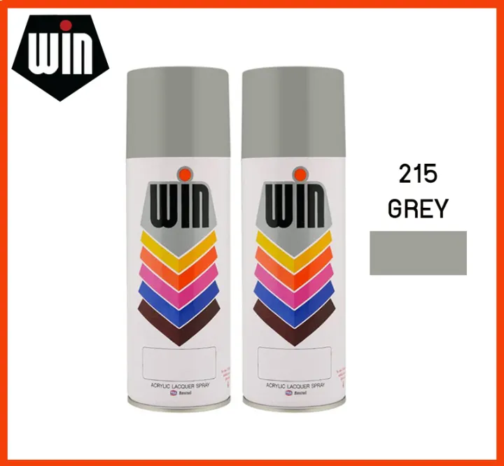 WIN สีสเปรย์อเนกประสงค์ 215 GREY (แพ็ค 2 กระป๋อง) | Lazada.co.th