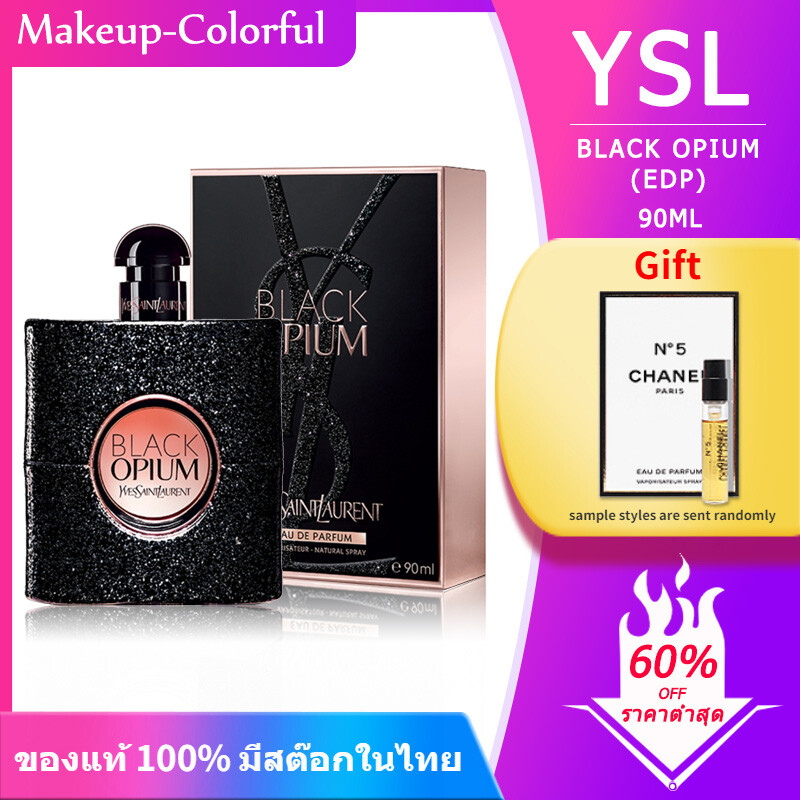ซื้อที่ไหน ของแท้100% น้ำหอมผู้หญิง YSL Yves Saint Laurent Black O-pium Women's Perfume Eau De Parfum 90มล. สินค้ามีซีนพร้อมส่ง พร้อมส่ง