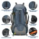 Lixada 50L กันน้ำกีฬาเดินป่ากลางแจ้งปีนเขา Camping กระเป๋าสะพายเดินทางแพ็คปีนป่ายปีนเขา Backpacking กระเป๋าเดินป่ากระเป๋าเป้สะพายหลังพร้อมที่กันฝน - INTL. 