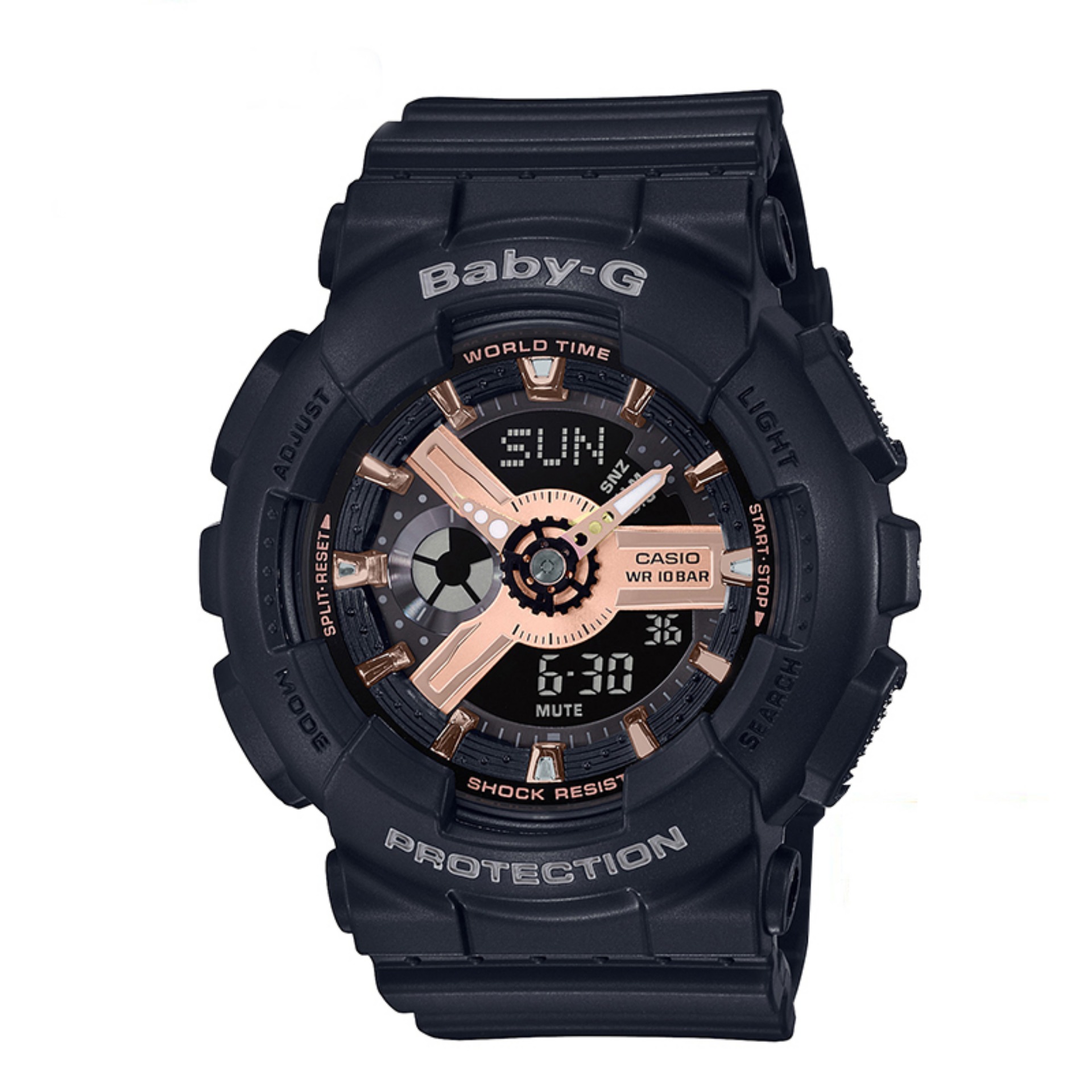 (ขายดี) Original CASIO Baby-G BA-110RG-1A นาฬิกาข้อมือผู้หญิง Analog กีฬานาฬิกาแสง（ของแท้100% ประกันCMG)