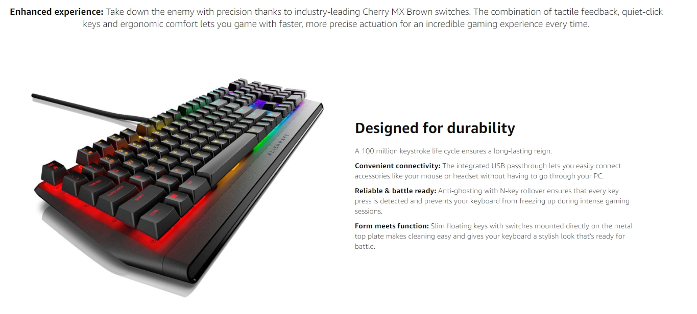 alienware keyboard not lighting up